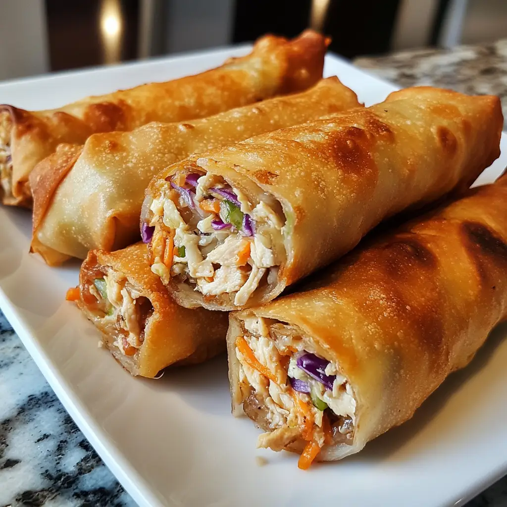 Chicken Coleslaw Egg Rolls