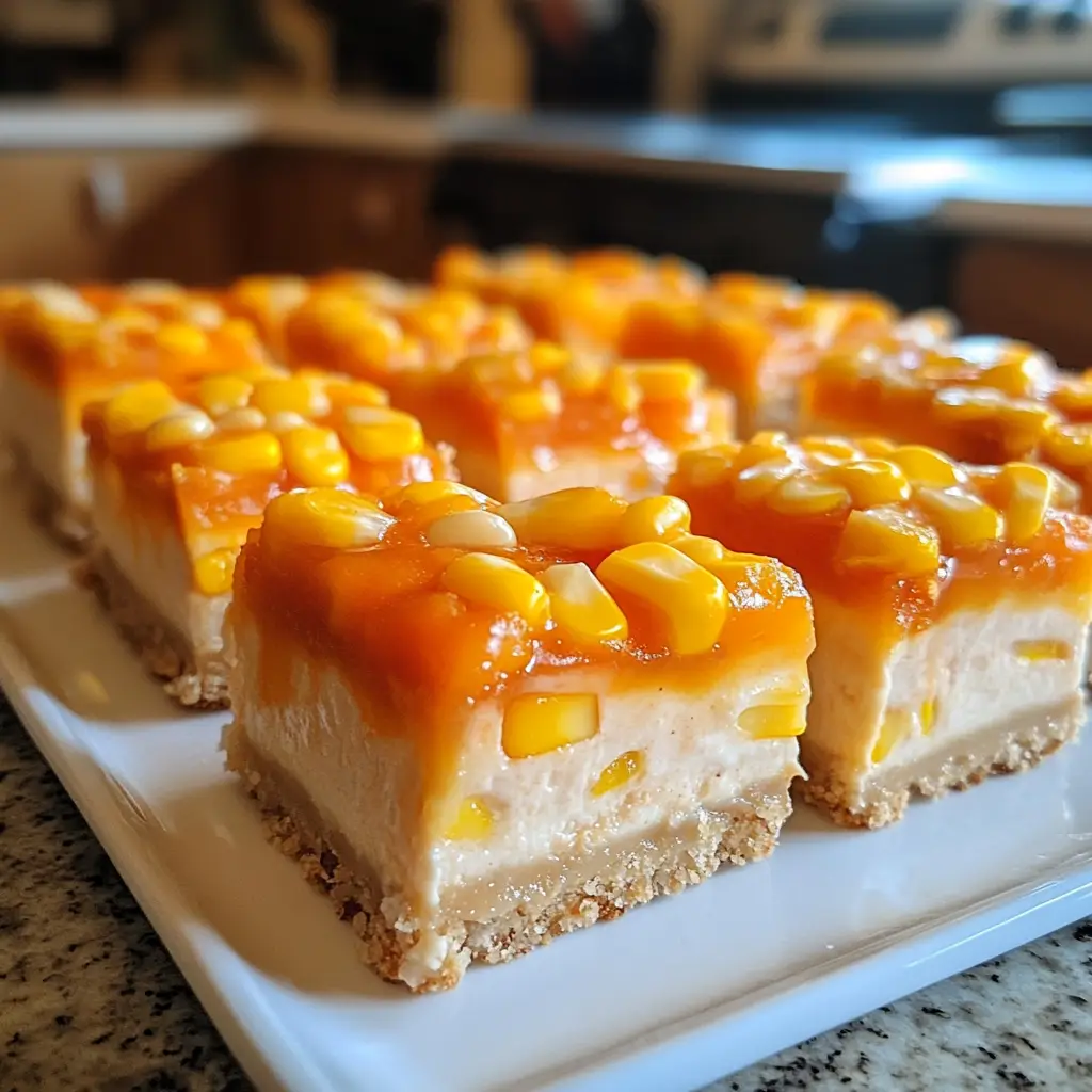 Candy Corn Cheesecake Bars