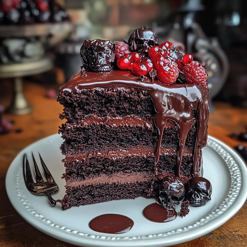 Haunted Graveyard Chocolate Cake