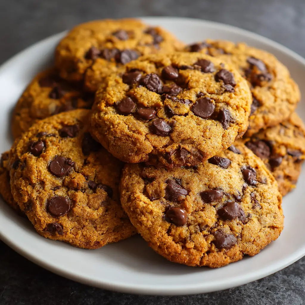 Chewy Pumpkin Chocolate Chip Cookies