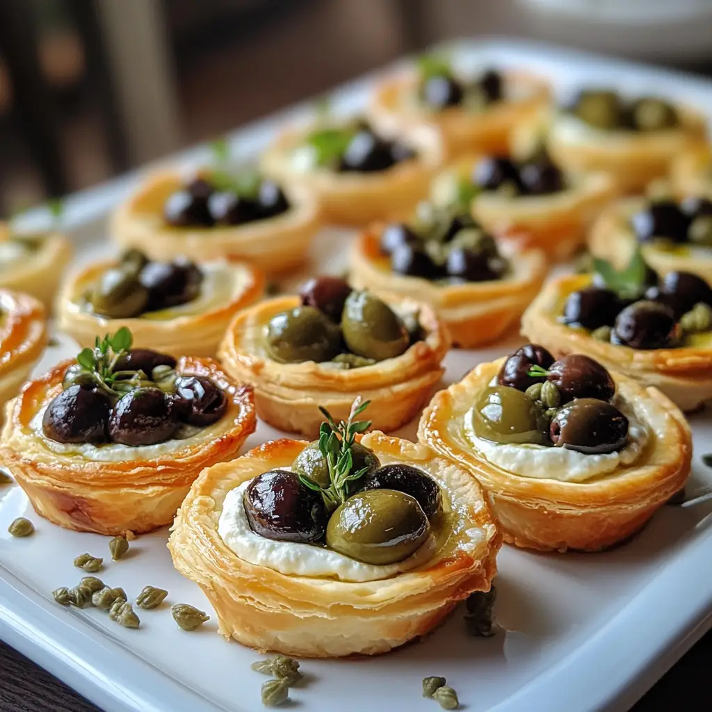 Savory Ricotta Tartlets Olives Capers