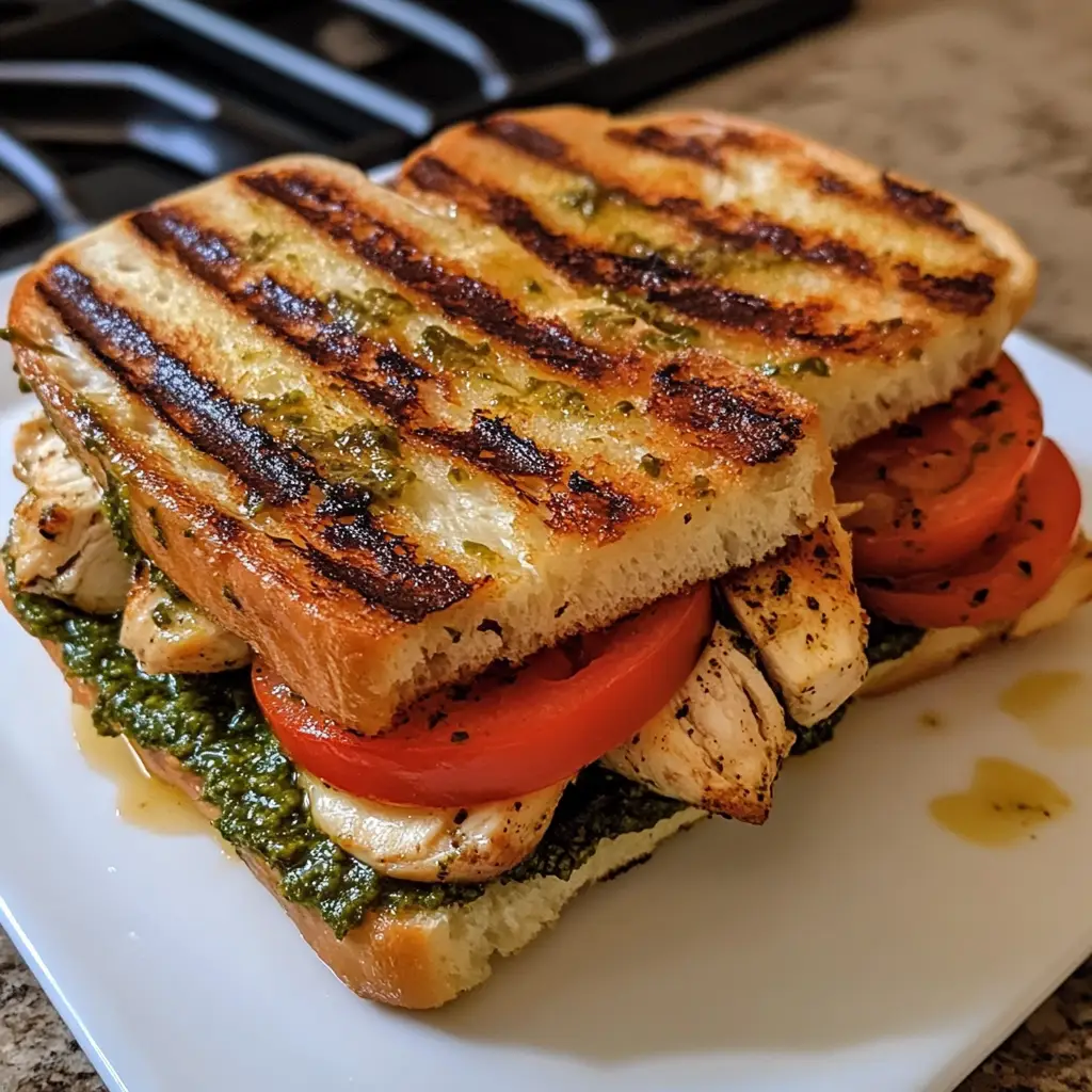 Pesto Caprese Chicken Sandwich