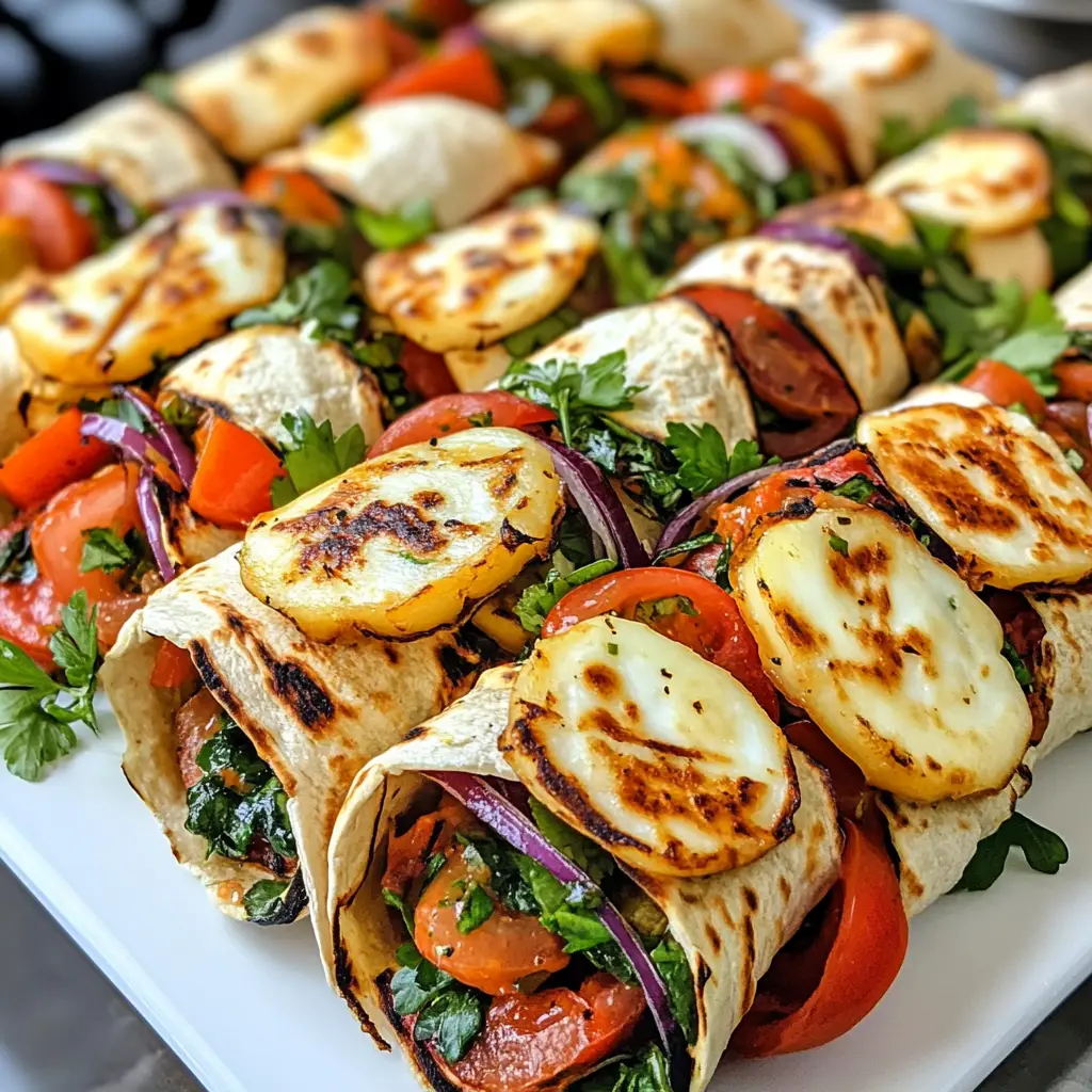 Mediterranean Halloumi Wraps