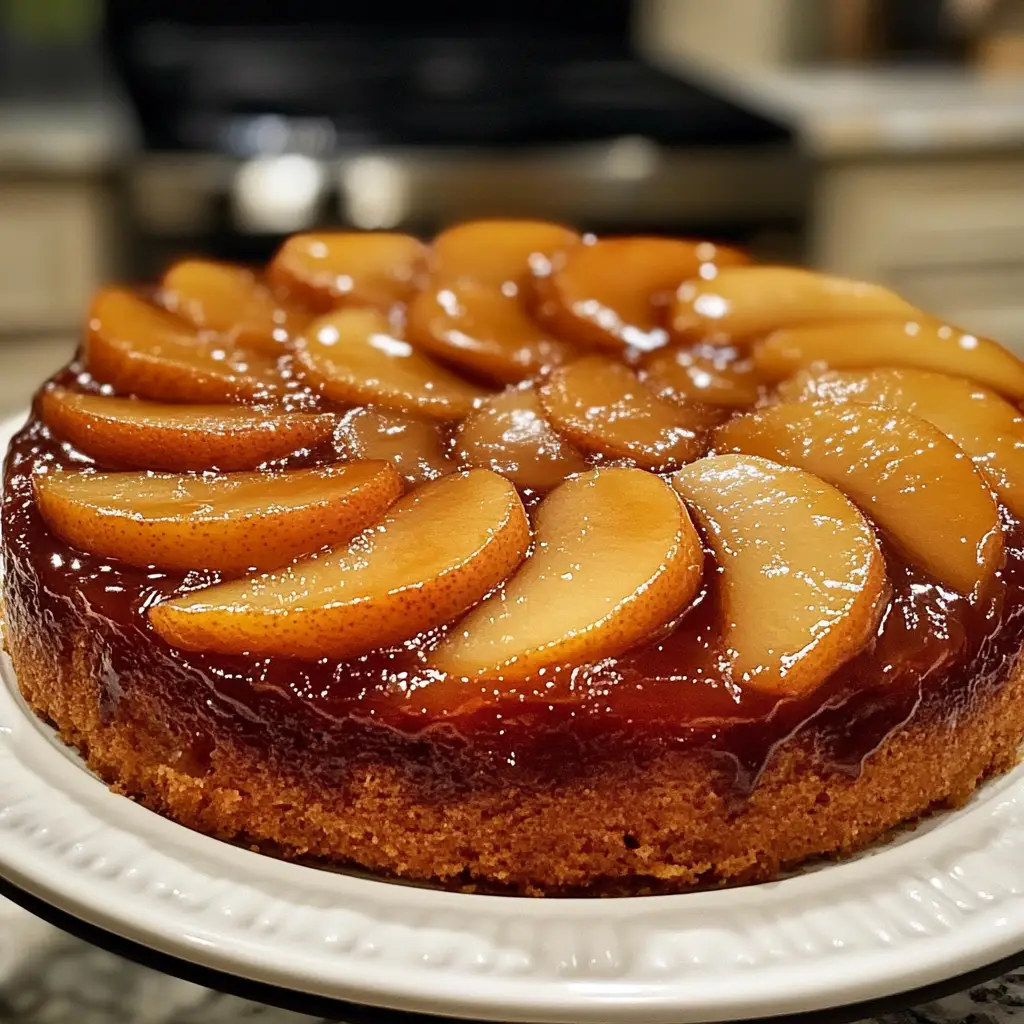 Spiced Pear Upside-Down Cake