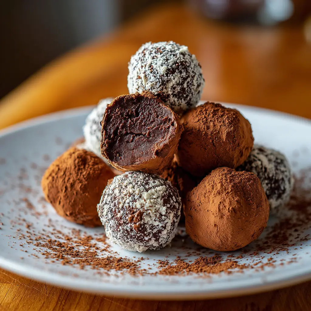 Chocolate Ricotta Fudgy Truffles