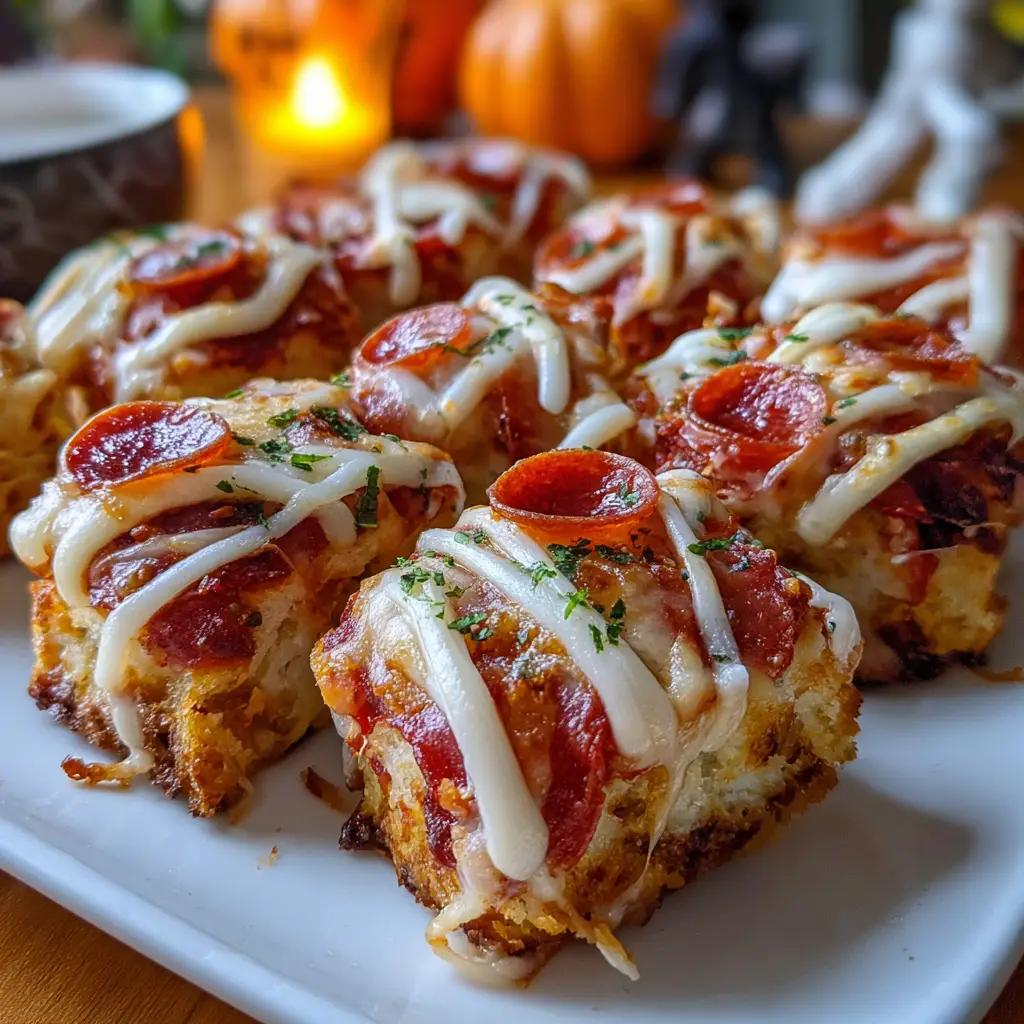 Halloween Mummy Pizza Bites