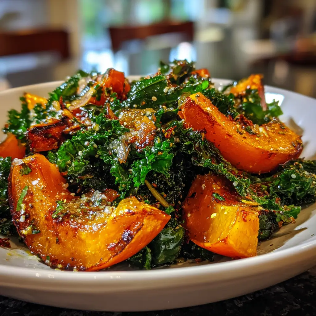 Roasted Pumpkin & Kale Salad