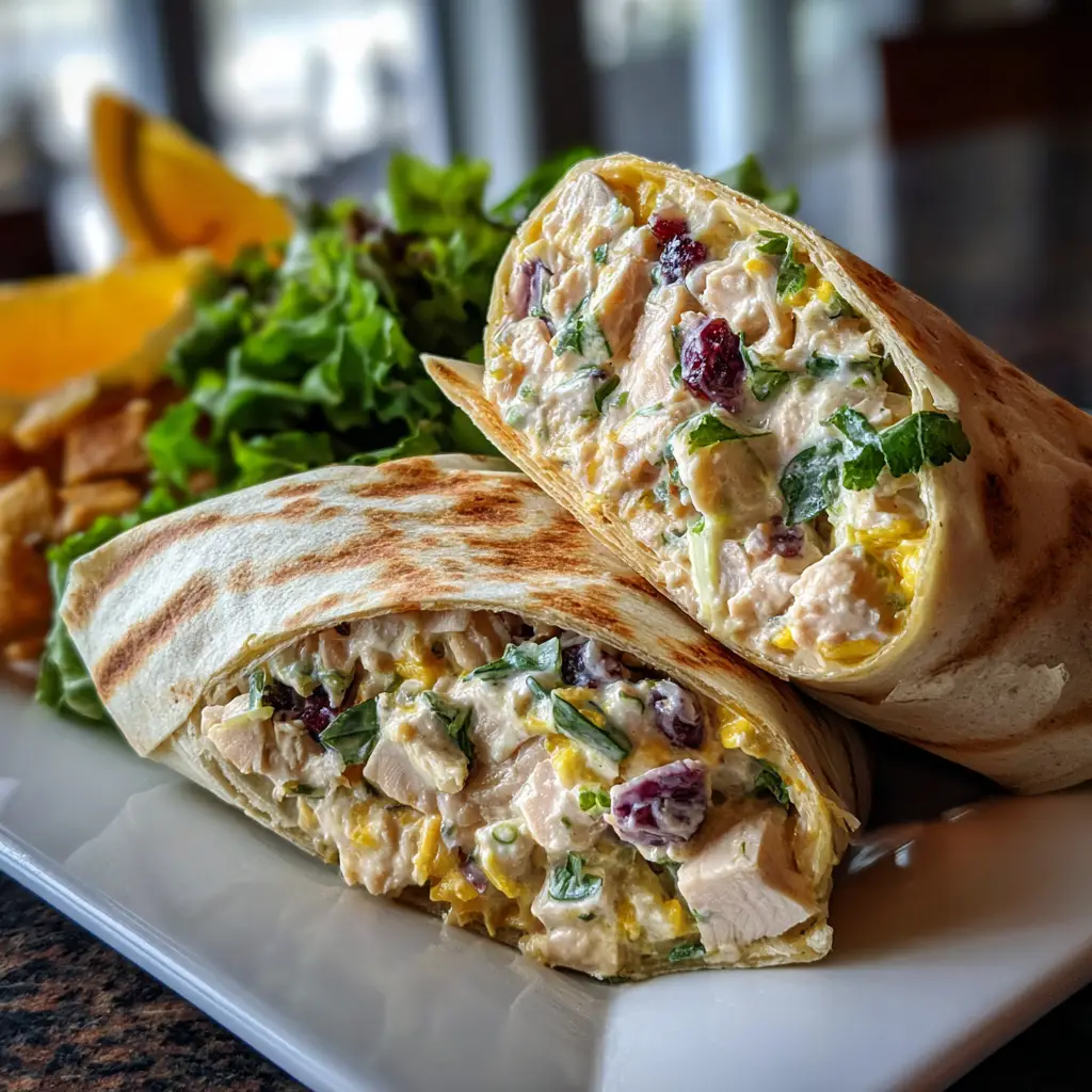 Autumn Chicken Salad Wraps