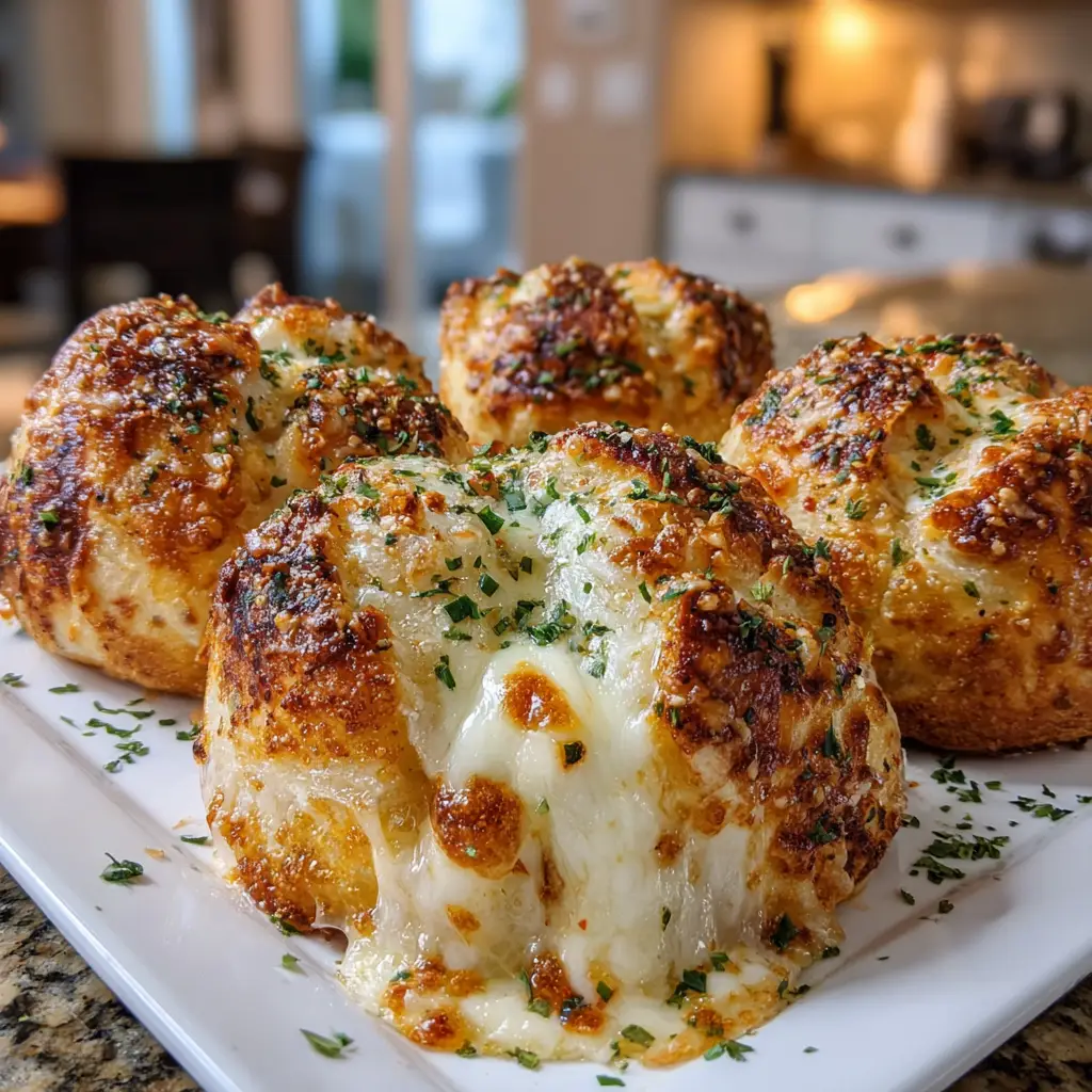 Cheesy Garlic Pizza Bombs