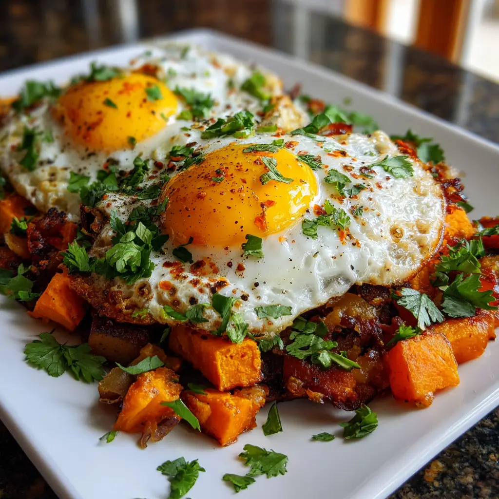 Sweet Potato Hash with Eggs