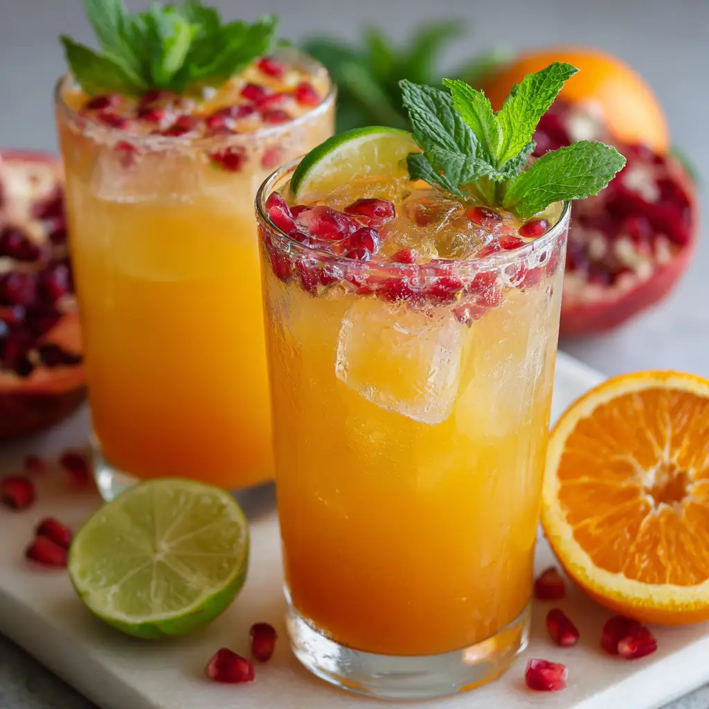 Orange & Pomegranate Mocktail