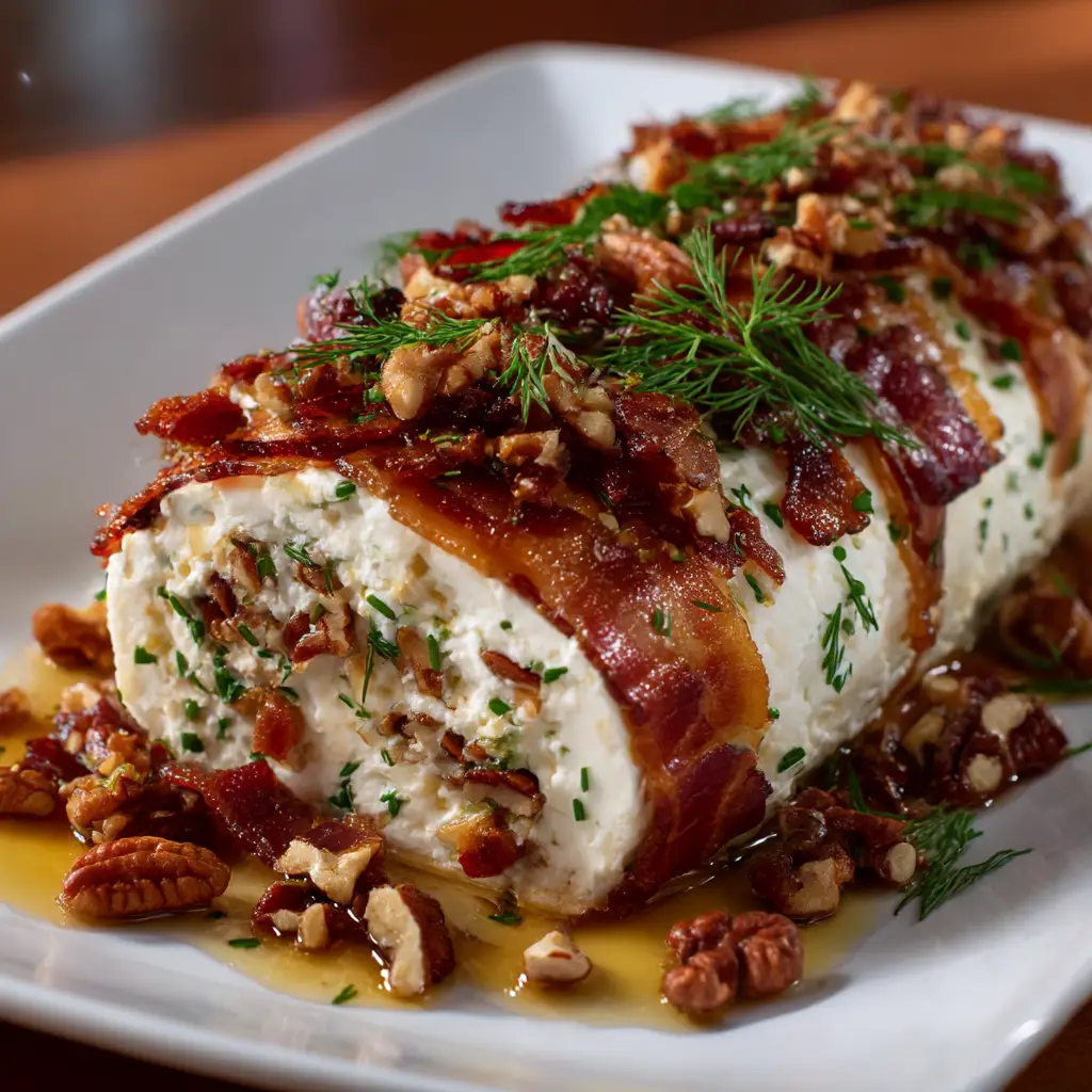 Million Dollar Bacon Goat Cheese Appetizer Log