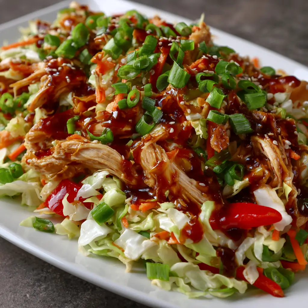 Korean BBQ Chicken Cabbage Slaw