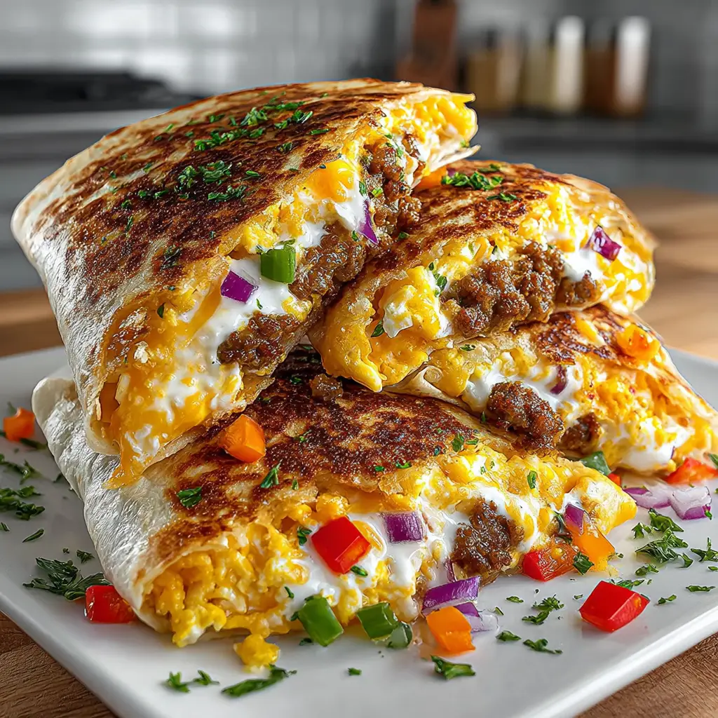 Breakfast Crunchwraps with Eggs & Cheddar