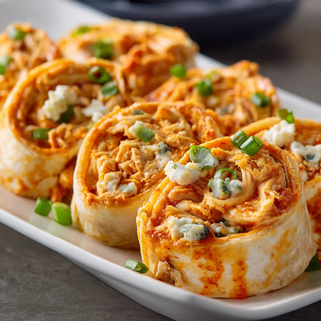 Easy Buffalo Chicken Pinwheels