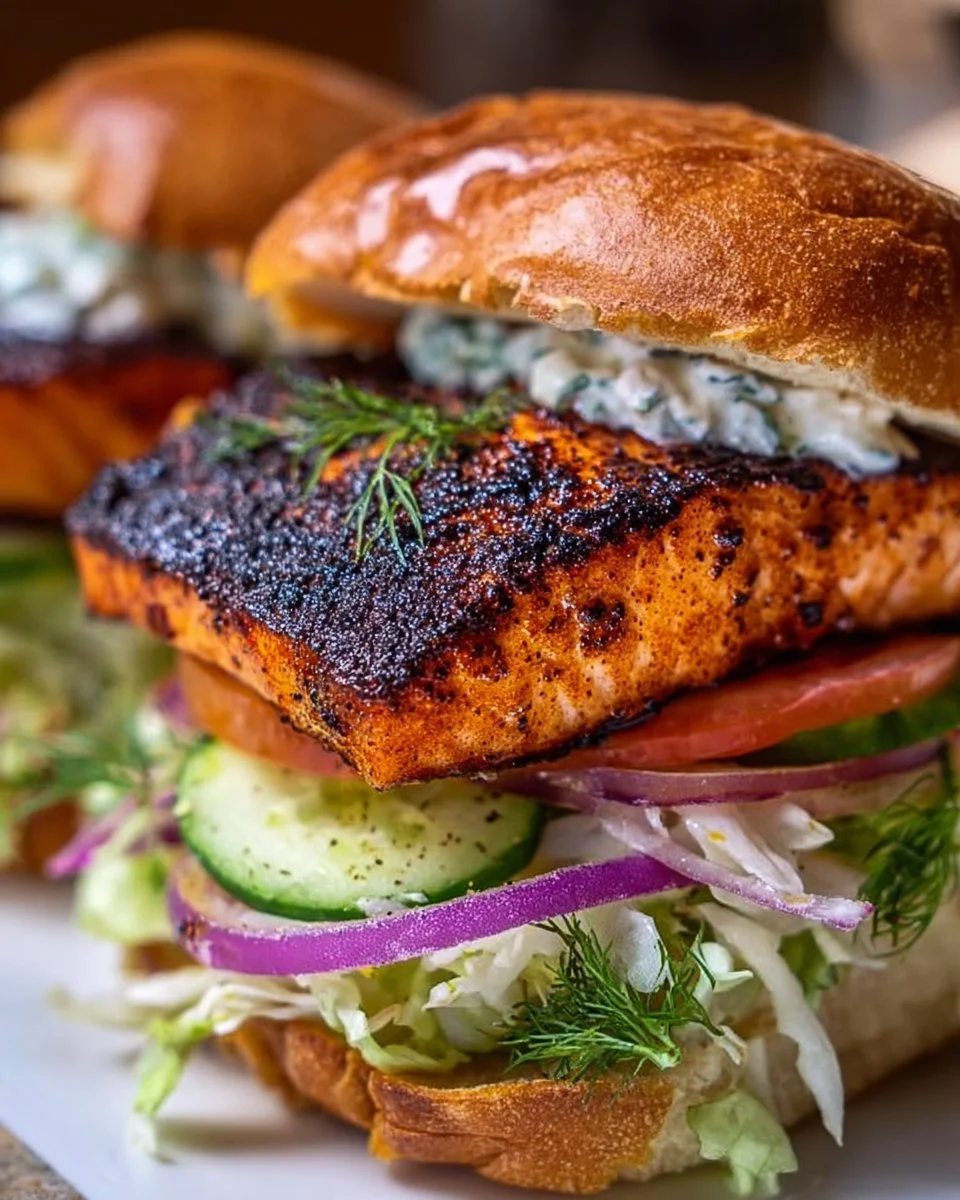 Blackened Salmon Sandwich