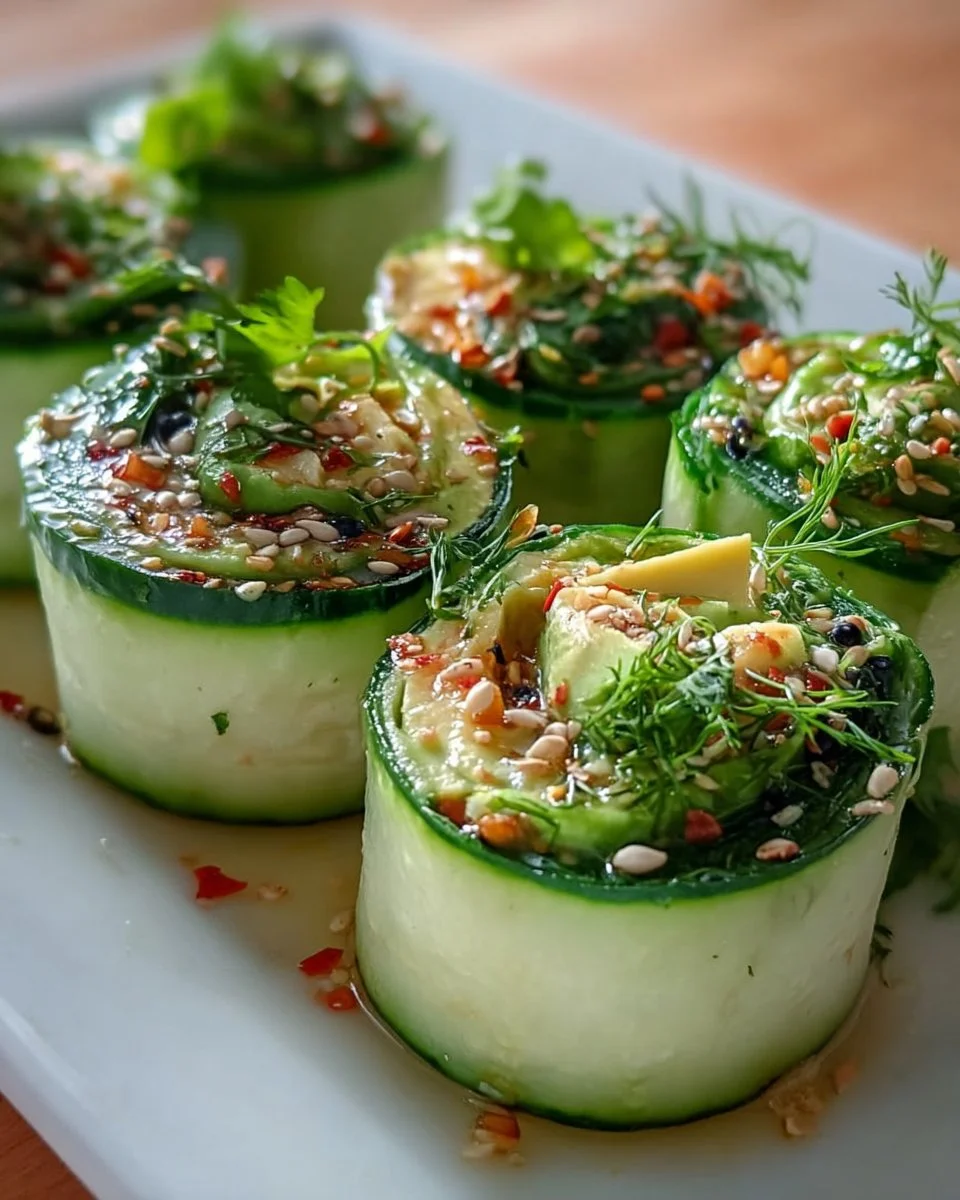 Light Cucumber Avocado Rolls