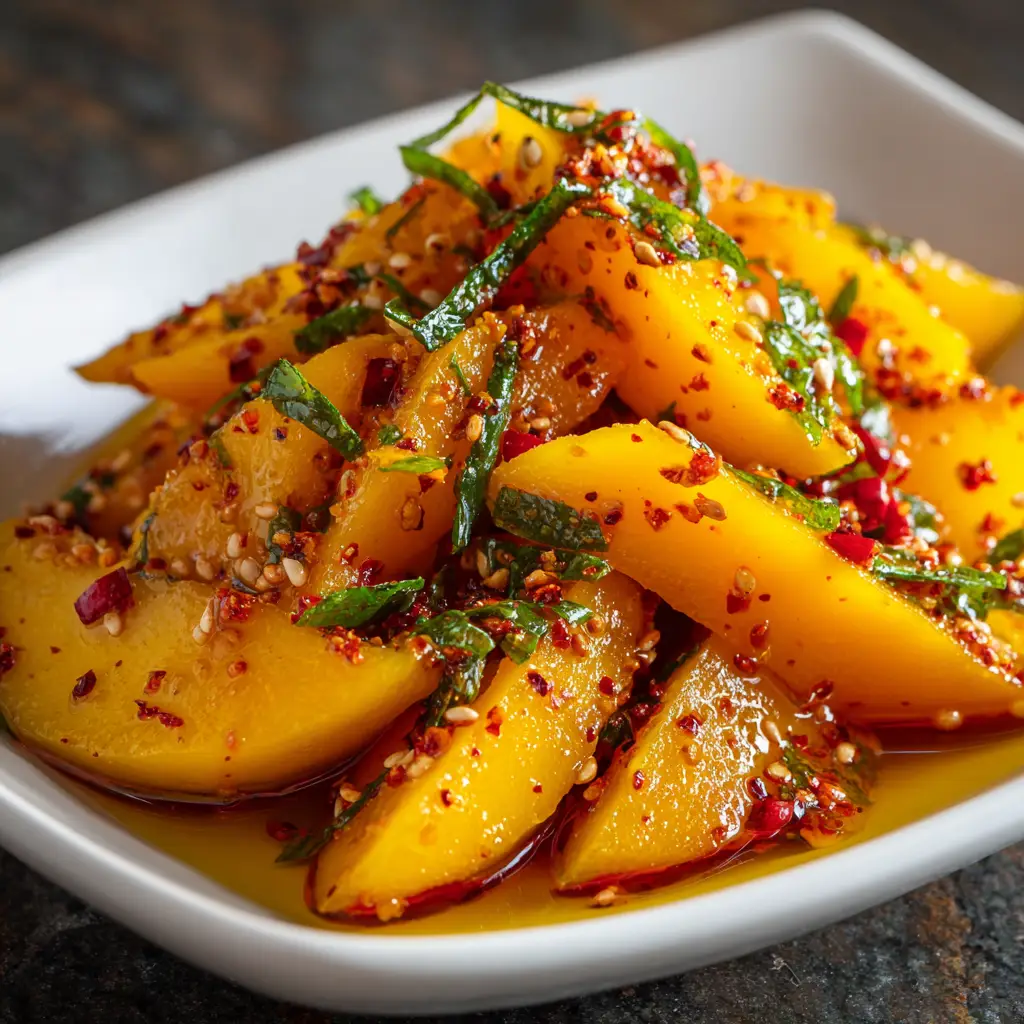 Spicy Mango Pickles with Chili Lime