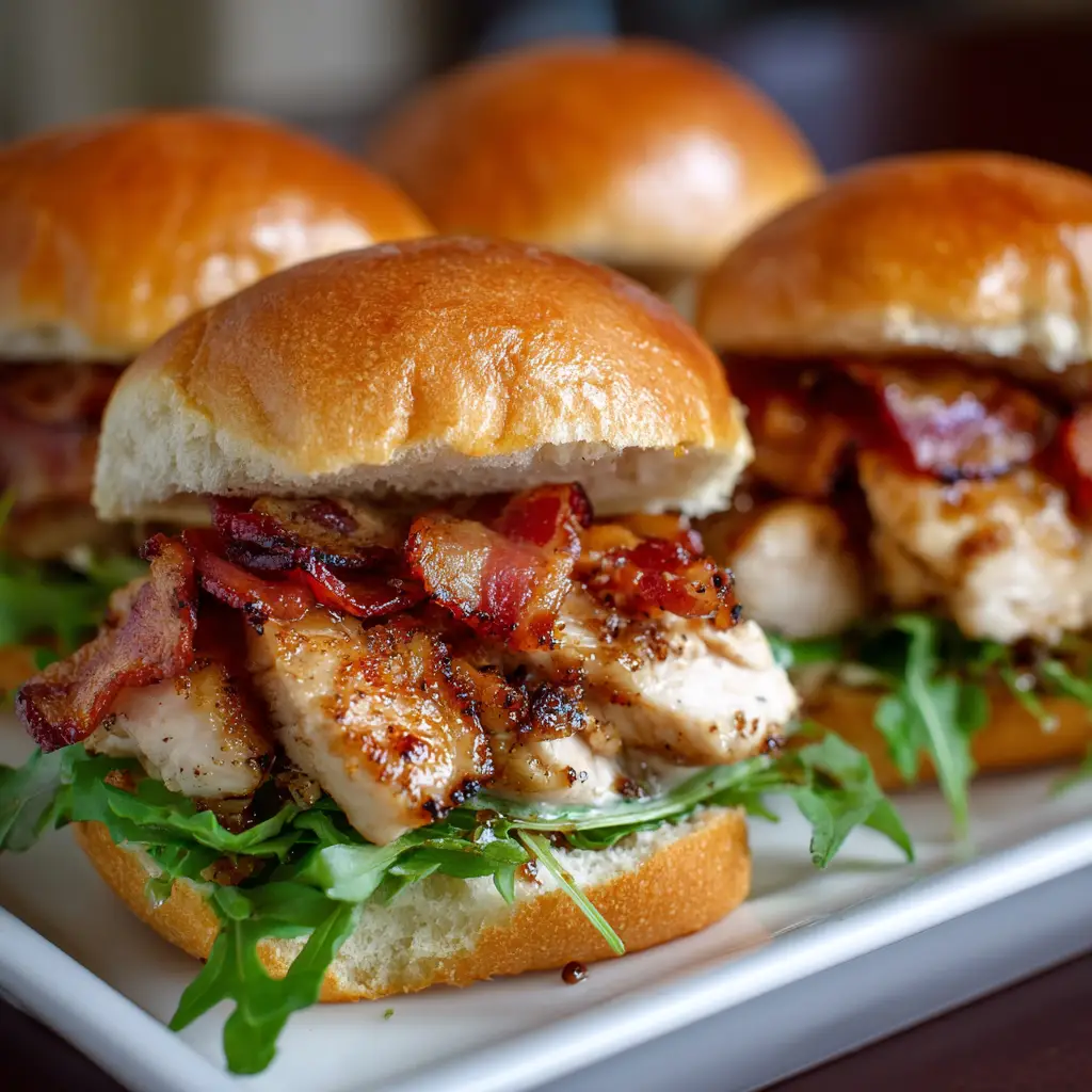 Maple Chicken Bacon Sliders