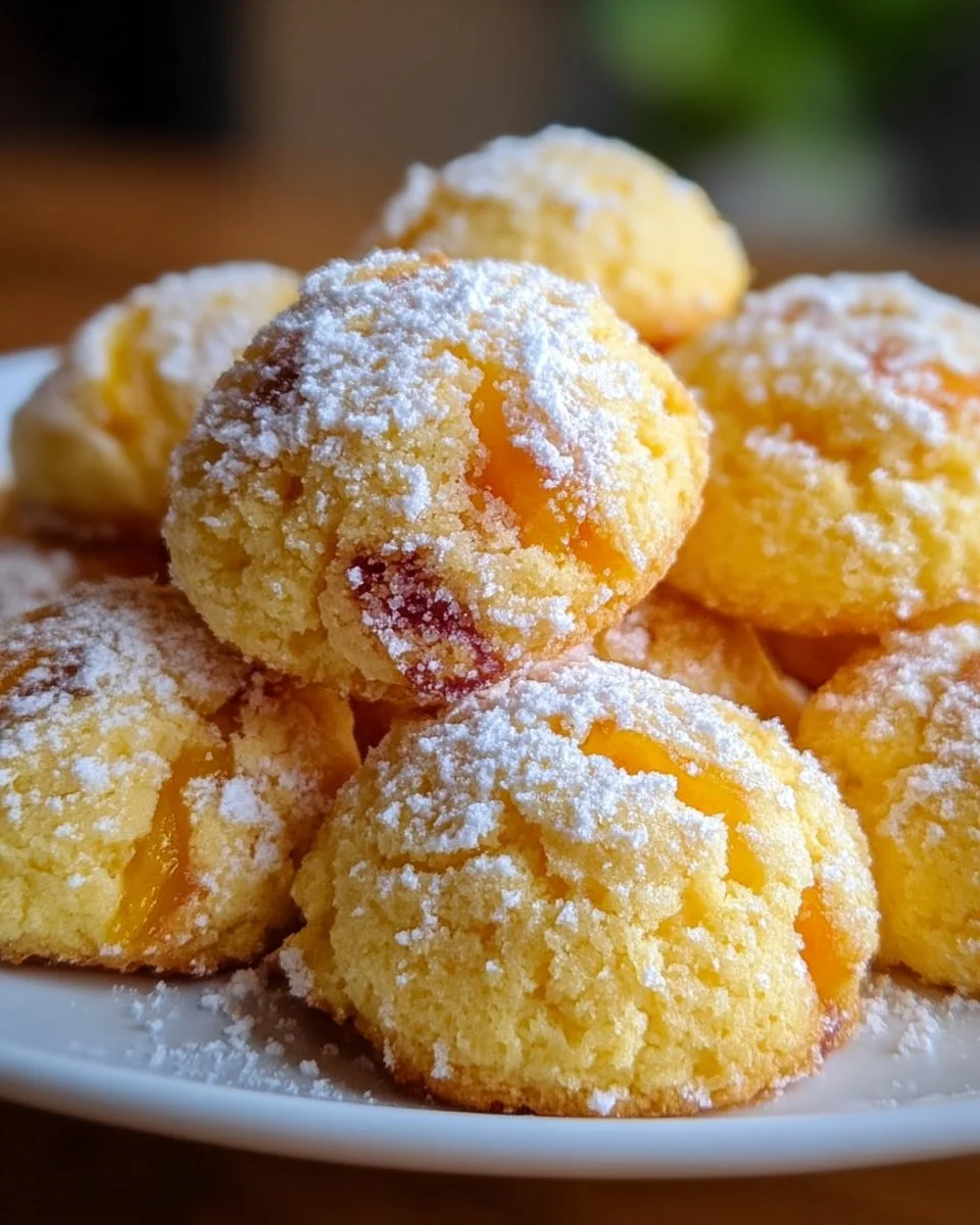 Orange Infused Ricotta Peach Cookies