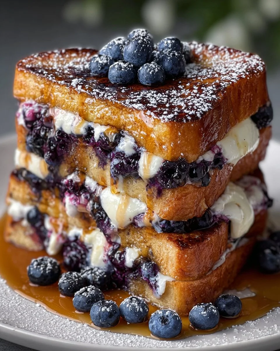 Blueberry Cheesecake Stuffed French Toast
