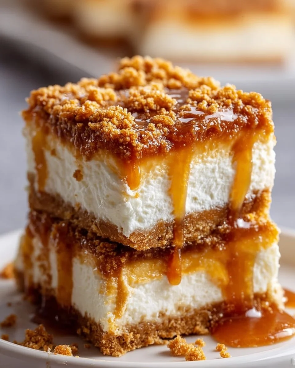Butterscotch Graham Cracker Cheesecake Bars