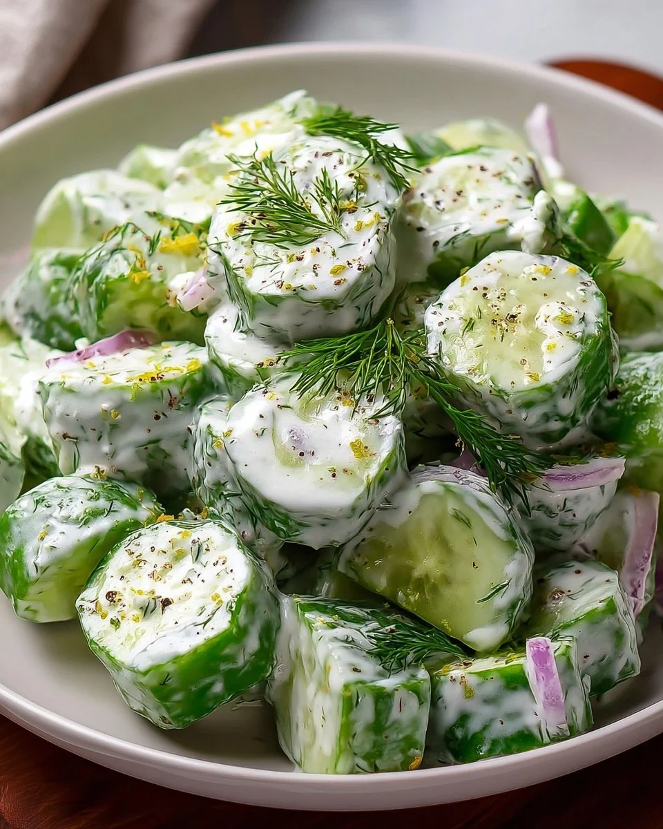 Dill Yogurt Cucumber Salad