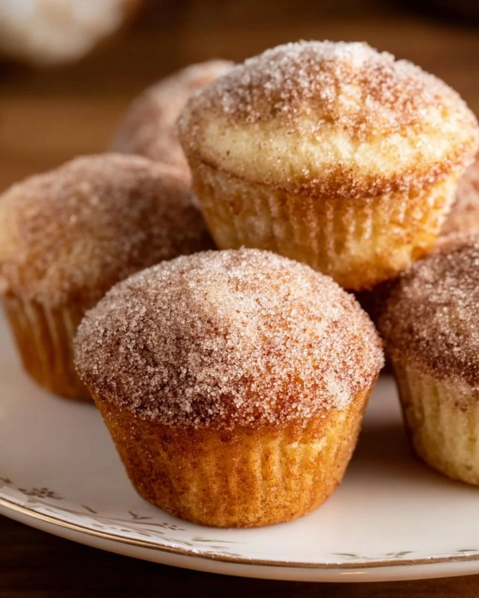 Grandma’s Fluffy Cinnamon Sugar Donut Muffins