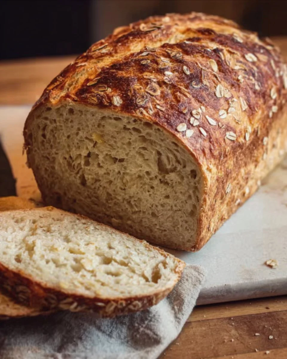 Honey Oatmeal Sourdough Sandwich Bread