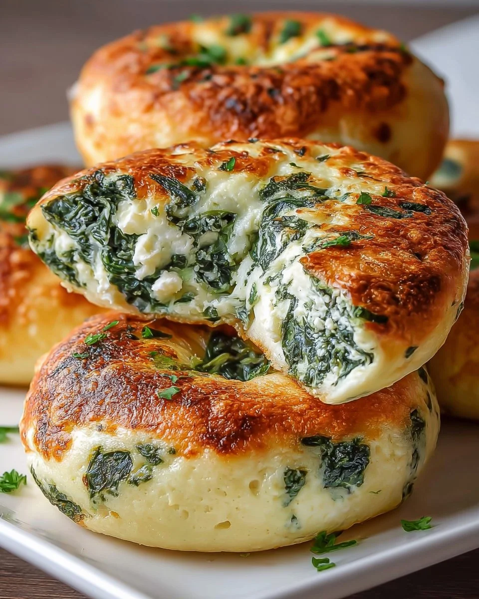 Irresistibly Easy Spinach Cottage Cheese Bagels