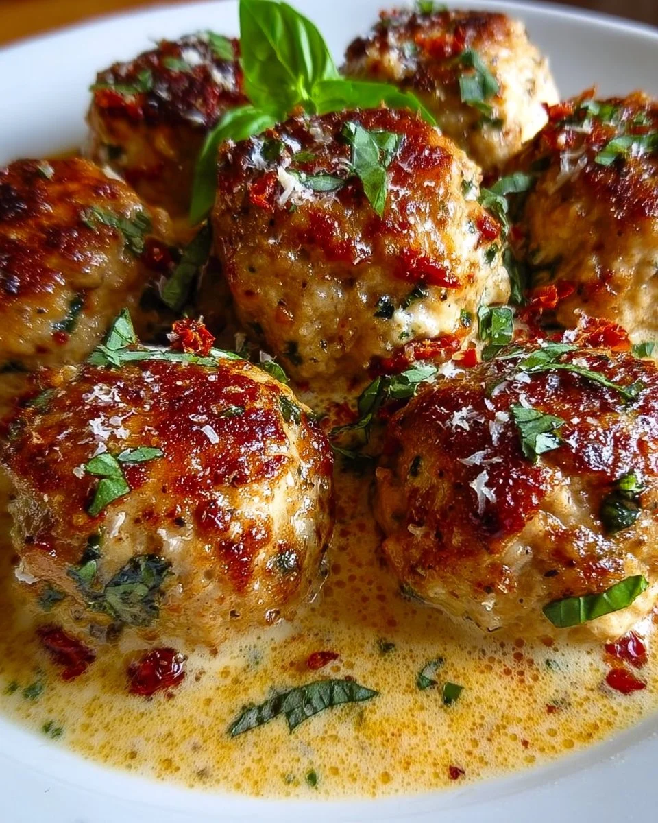 Delicious Marry Me Chicken Meatballs served on a plate