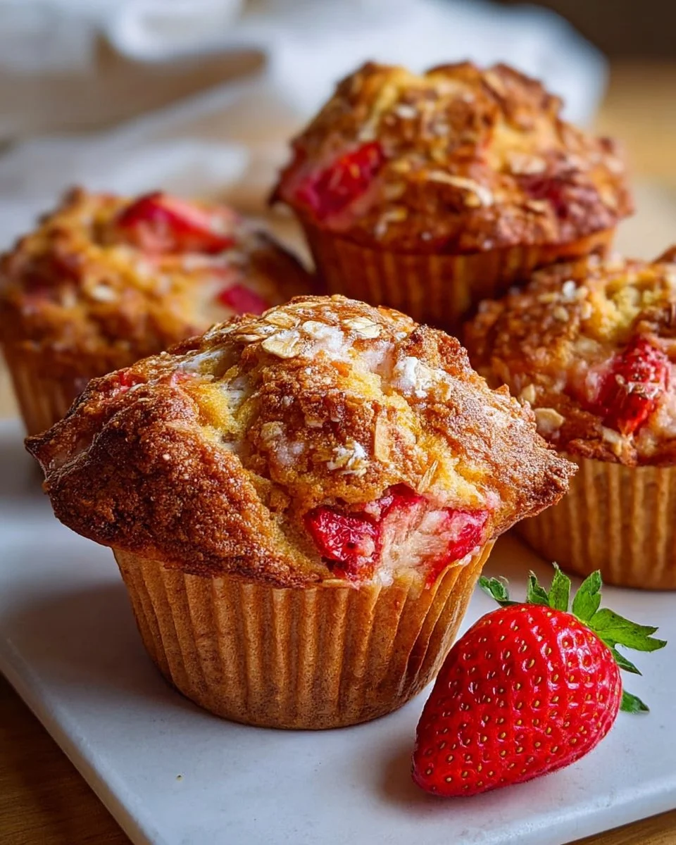 Vegan Breakfast Strawberry Muffins