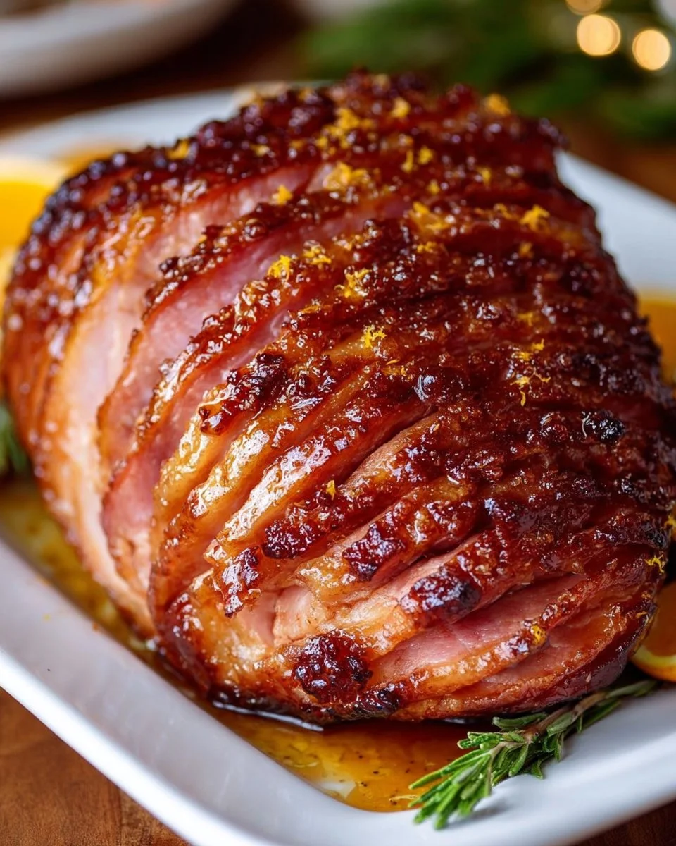 Brown Sugar Glazed Ham with Honey Orange Glaze