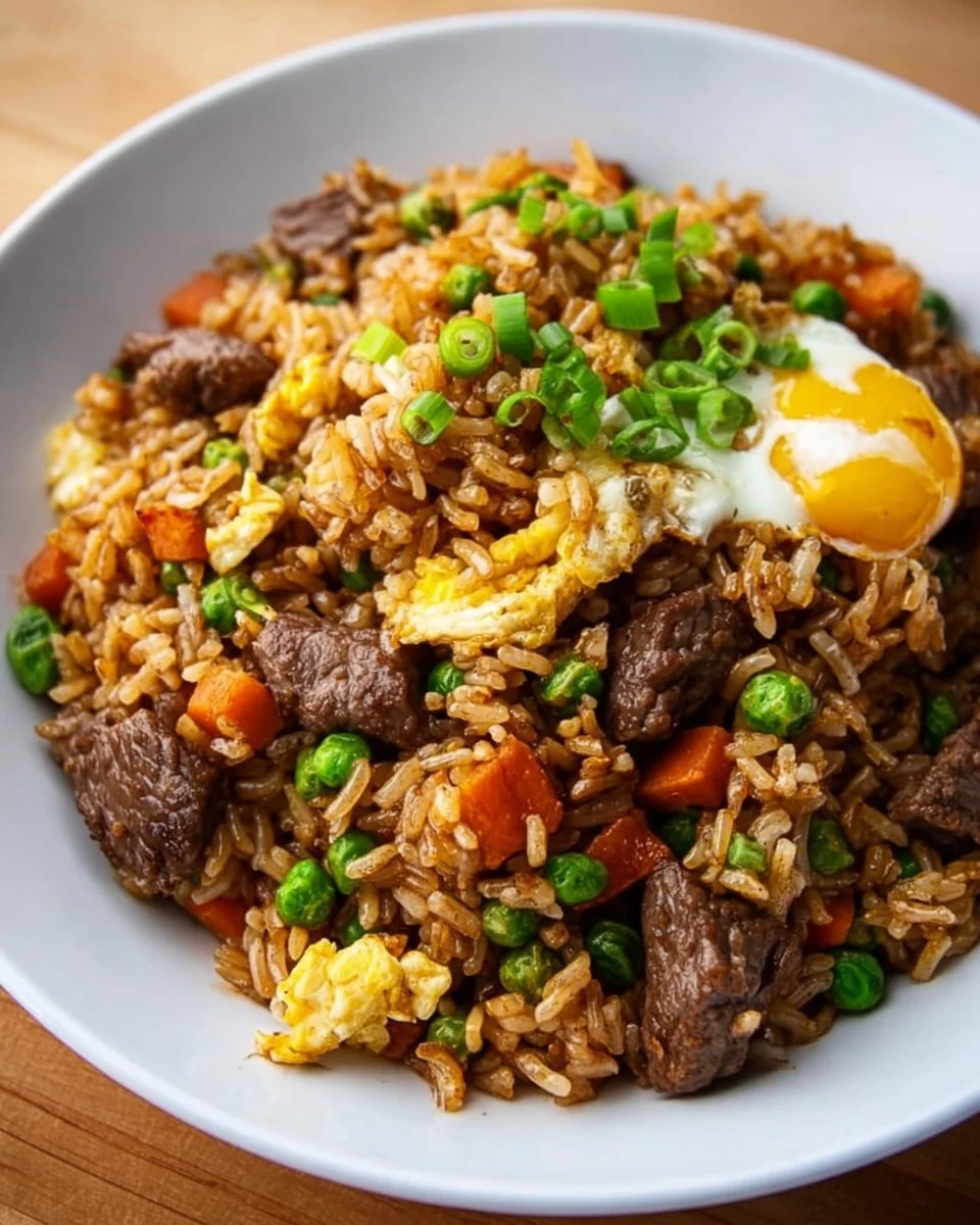 Easy Beef Fried Rice with Eggs