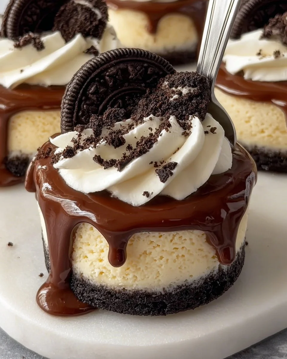 Oreo Chocolate Mini Cheesecakes