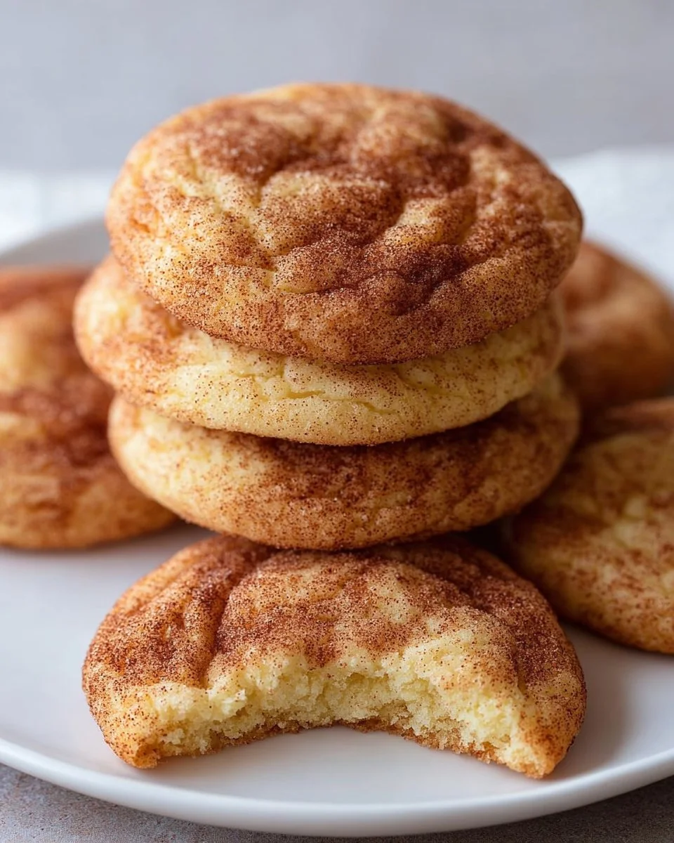 Delicious homemade Snickerdoodle Cookies with cinnamon sugar topping