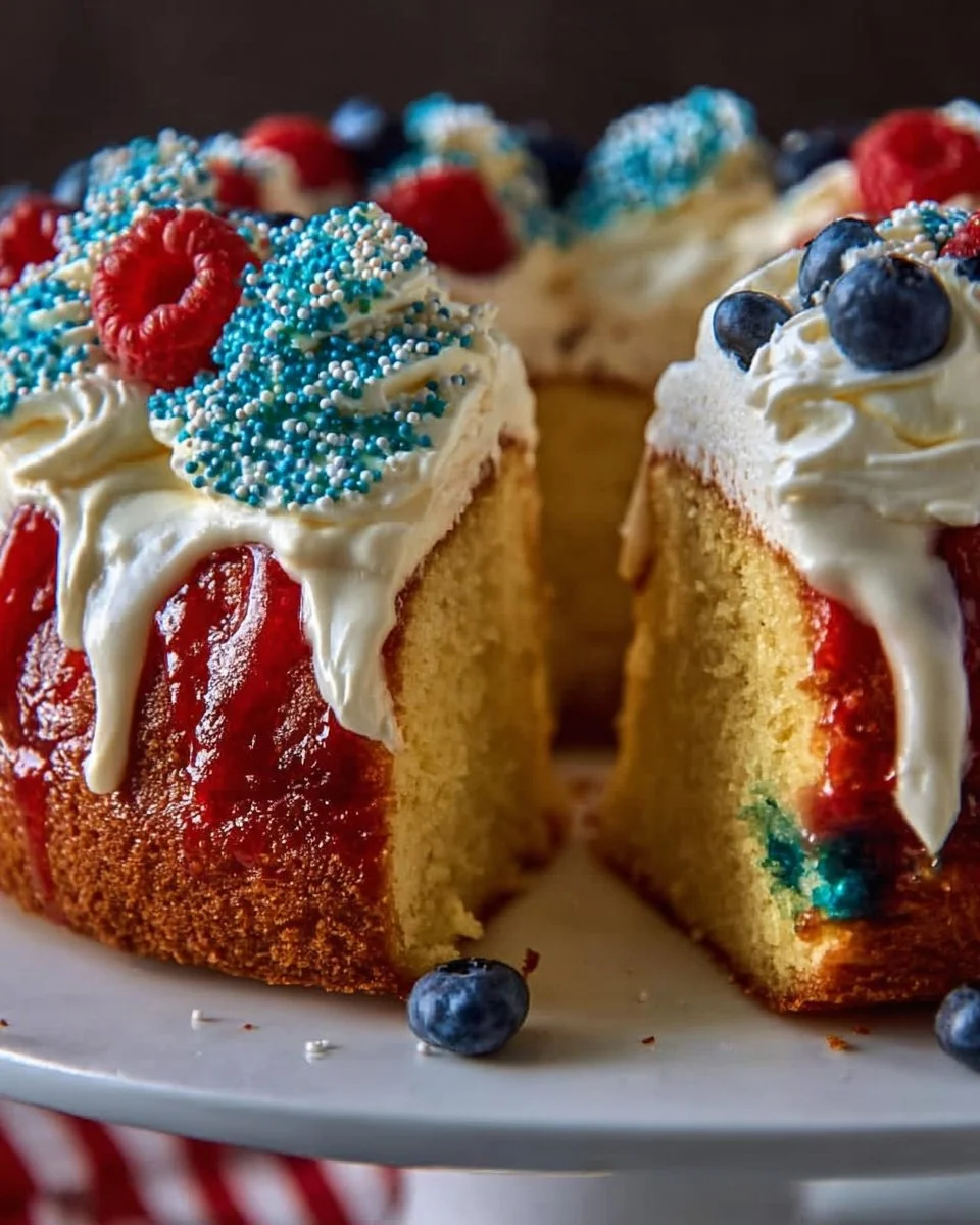 Sweet Berry Lemon Firecracker Cake