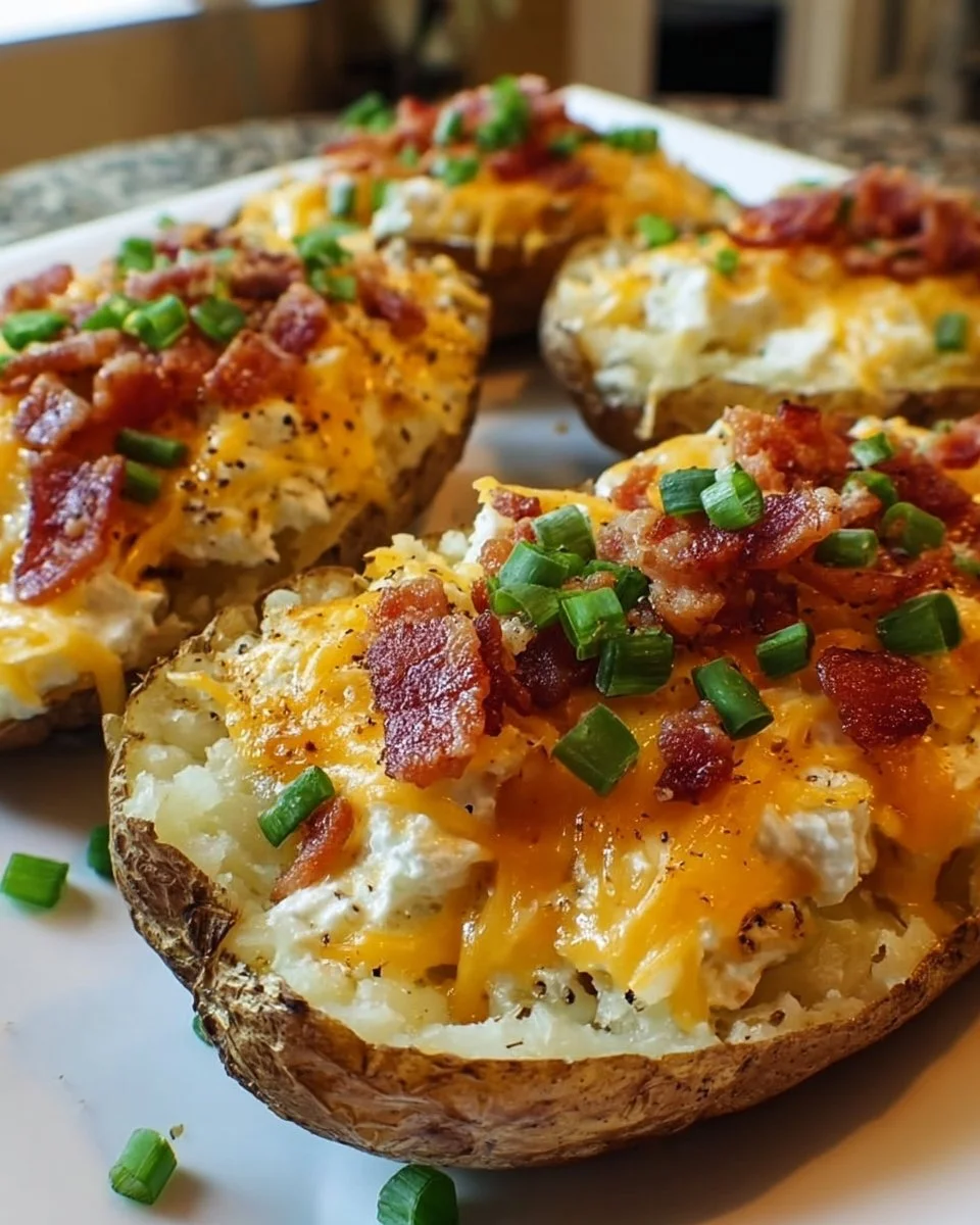 Twice Baked Loaded Breakfast Potatoes