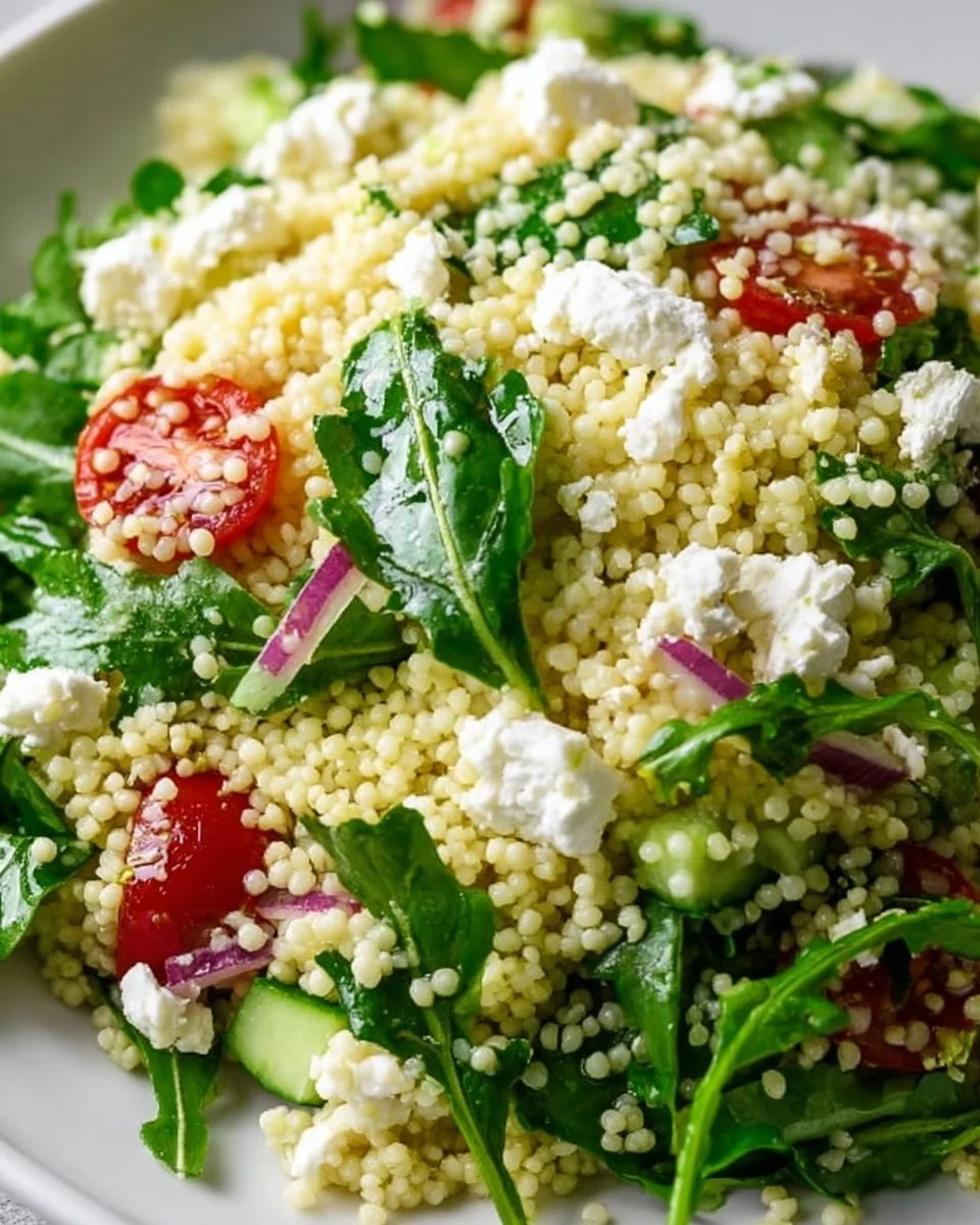 Arugula Couscous Salad with Feta