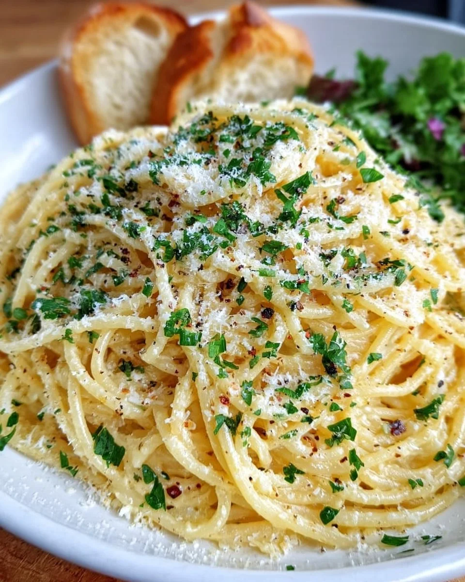 Creamy Garlic Parmesan Spaghetti