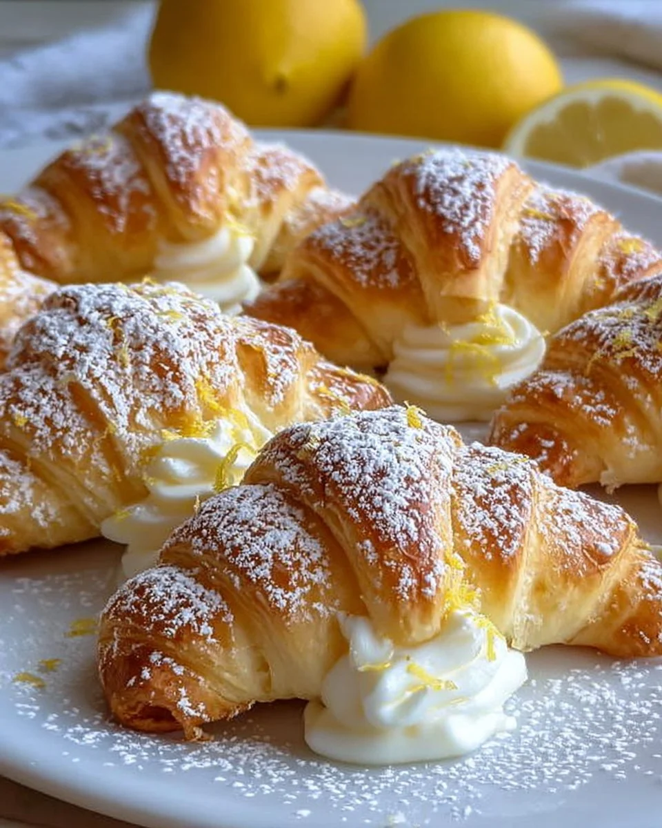 Delicious Lemon Cream Cheese Crescent Rolls fresh out of the oven.