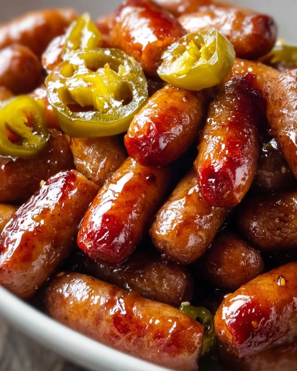 Plate of Mississippi Little Smokies served with barbecue sauce