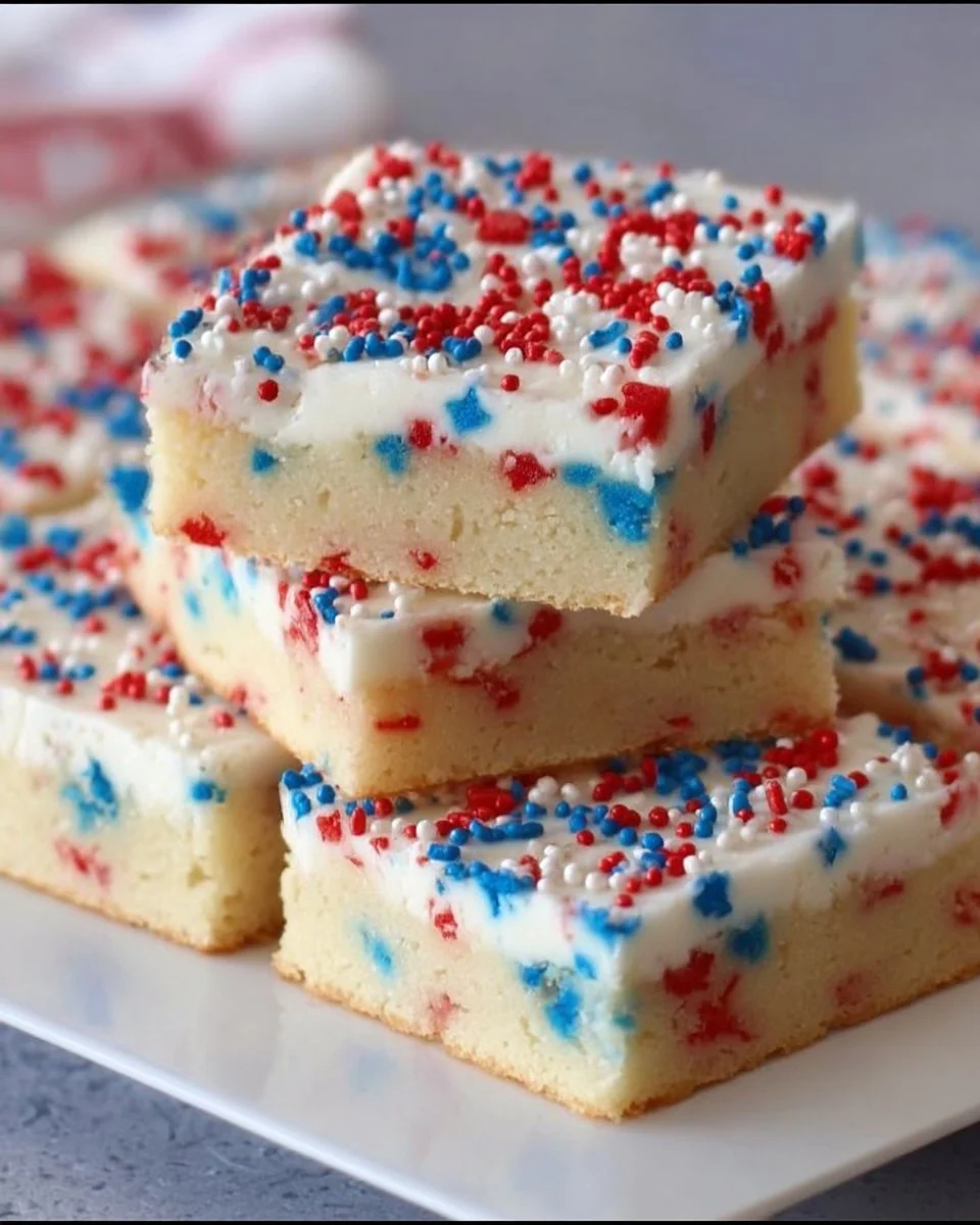 Patriotic Sugar Cookie Bars – Easy 4th of July Dessert Recipe
