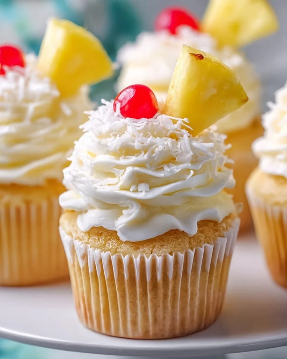 Pineapple Coconut Cupcakes