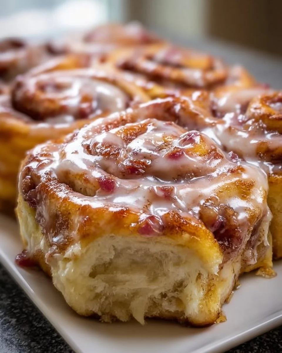 Rhubarb Cinnamon Rolls