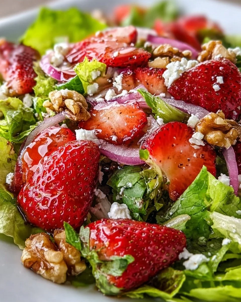 Spring Strawberry Walnut Crunch Salad
