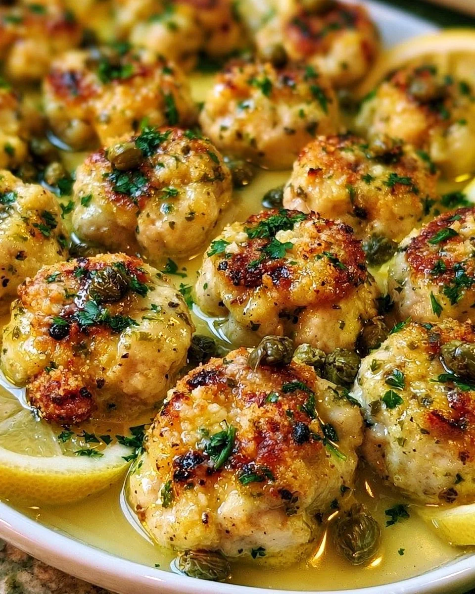 Chicken Piccata Meatballs