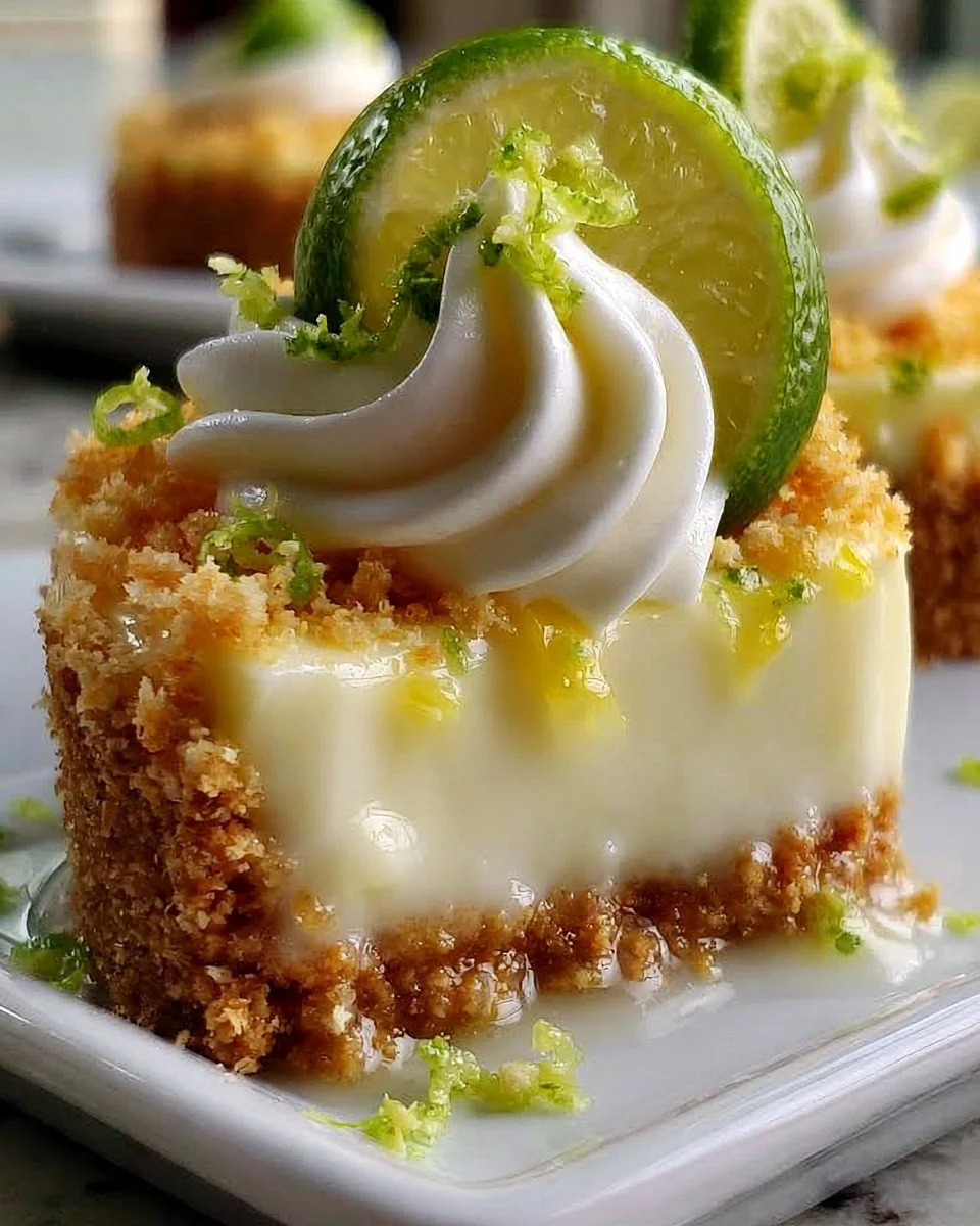 Delicious no-bake key lime pie with a graham cracker crust and whipped topping