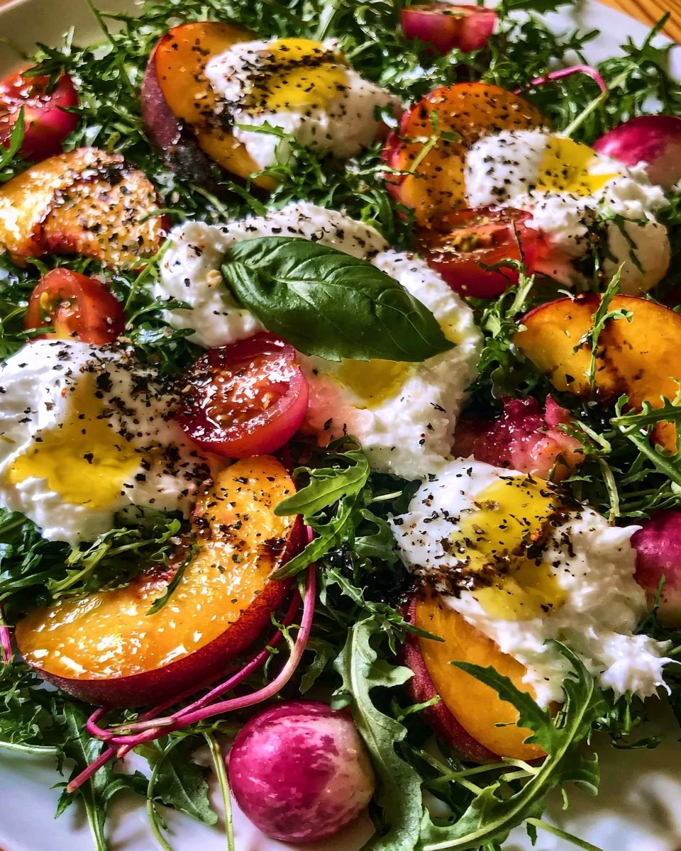 Peach Burrata Salad