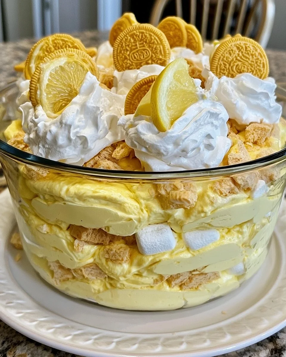 Golden Oreo Lemon Meringue Fluff